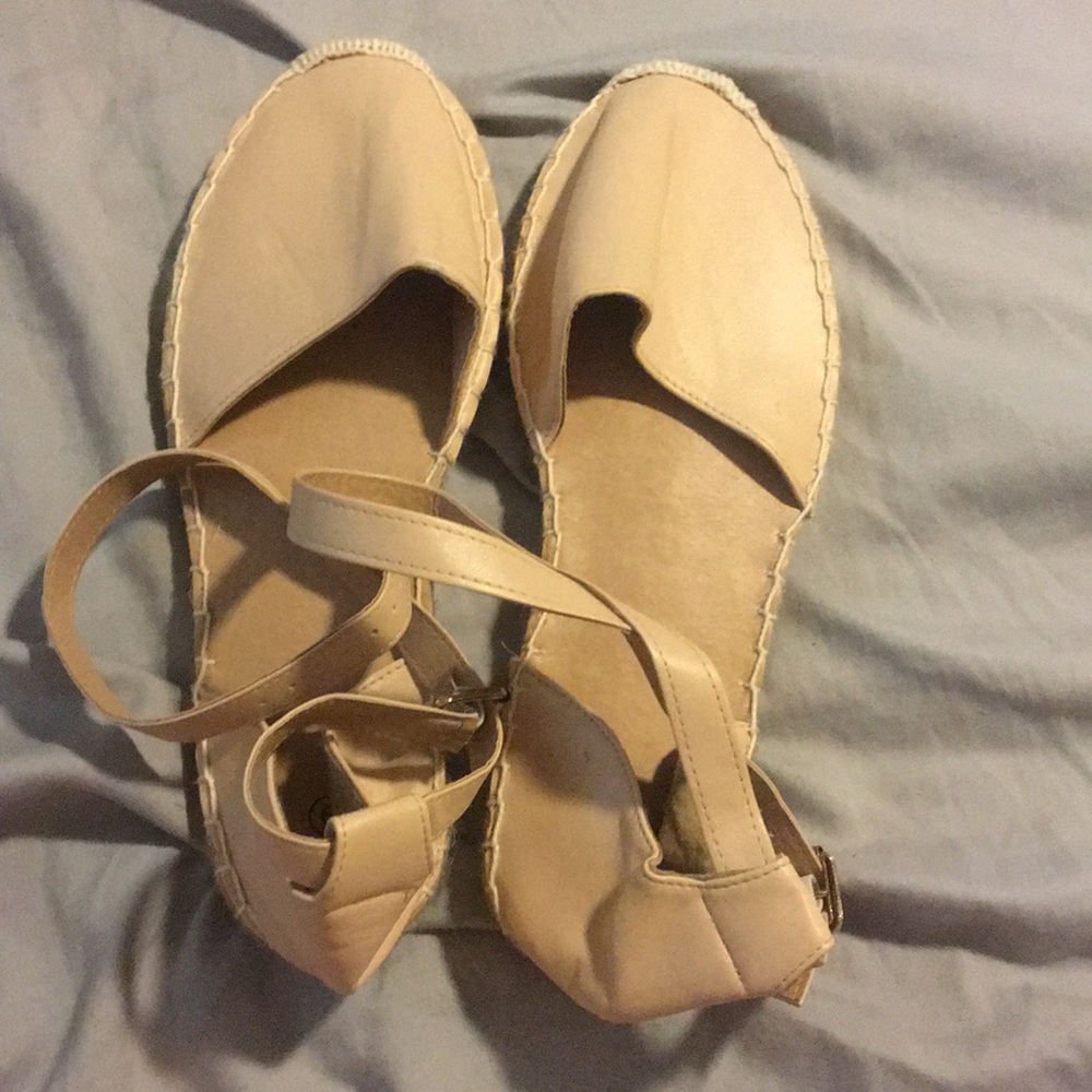 Espadrille ankle strap shoes